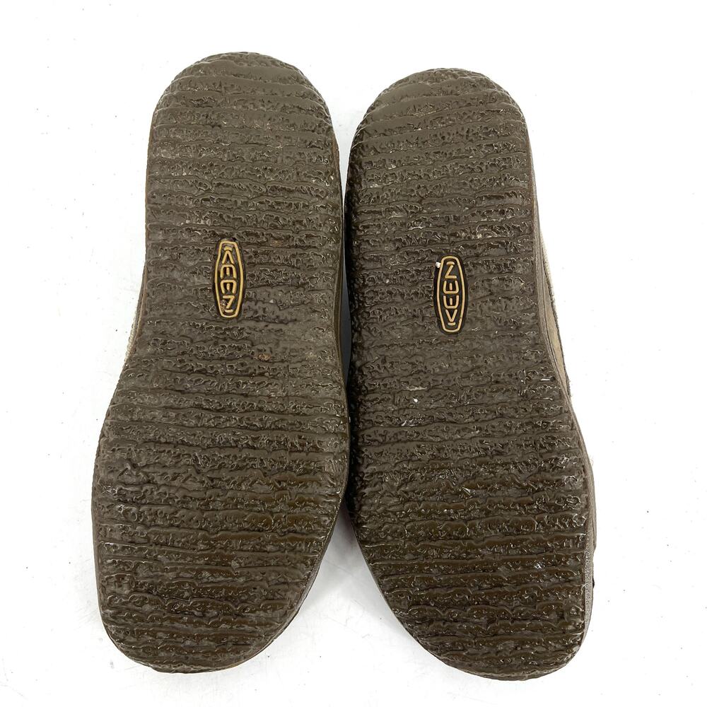 Keen Women's‎ 7 / 37.5 Gray Cush Golden Summer Canvas Leather Slip on Loafers - Picture 6 of 7